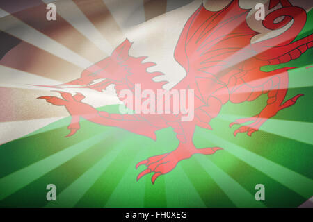 Composite image of cropped wales flag Stock Photo