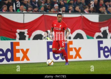 Germany. 18th Feb, 2015. Nathaniel Clyne (Liverpool), FEBRUARY 18, 2015 - Football/Soccer : UEFA Europa League Round of 32 match between FC Augsburg 0-0 Liverpool FC at the Augsburg Arena in Augsburg in Germany. © Mutsu Kawamori/AFLO/Alamy Live News Stock Photo