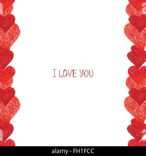 Hand drawn hearts Stock Vector