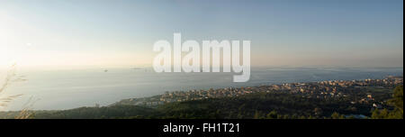 View from the top of the Tuscan coast Stock Photo