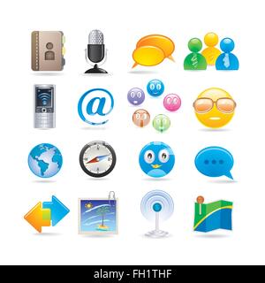 social media icon set Stock Vector