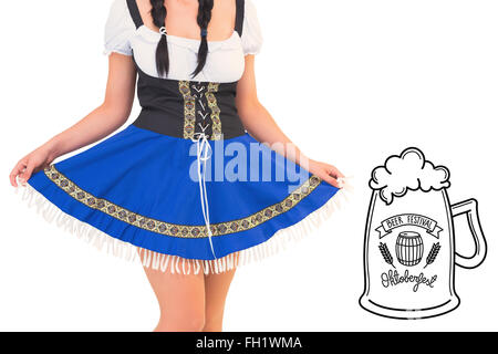 Composite image of oktoberfest girl spreading her skirt Stock Photo