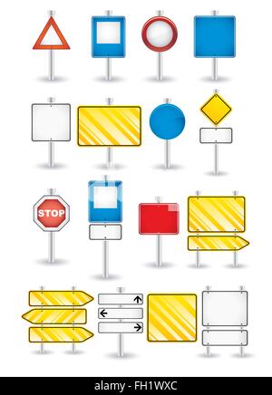 set of road signs Stock Vector