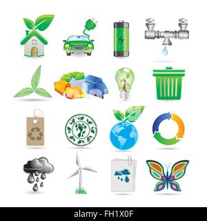 set of ecology icons Stock Vector