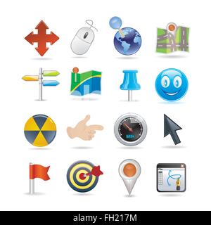 pointers icon set Stock Vector