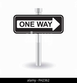 one way sign Stock Vector