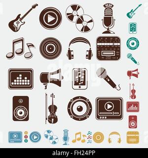music and sound set Stock Vector