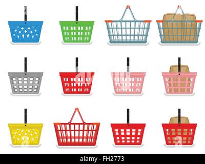 Shopping baskets Stock Vector