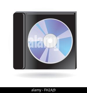 cd in a box Stock Vector
