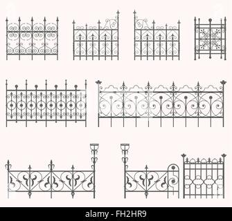 Antique fences - second set Stock Vector