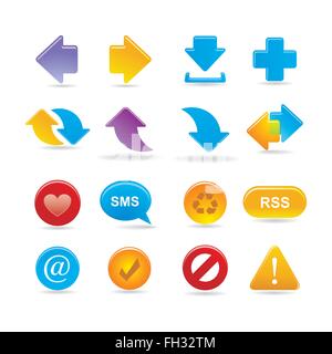 arrows icon set Stock Vector