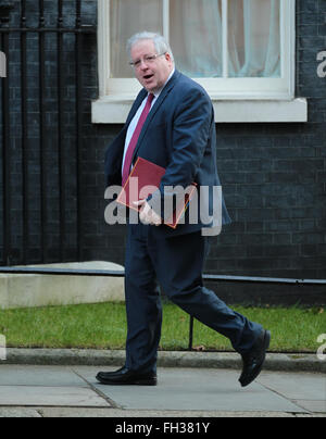 London, UK. 23rd February, 2016. Patrick McLoughlin seen at Downing Street on Feb 23, 2016 in London Stock Photo