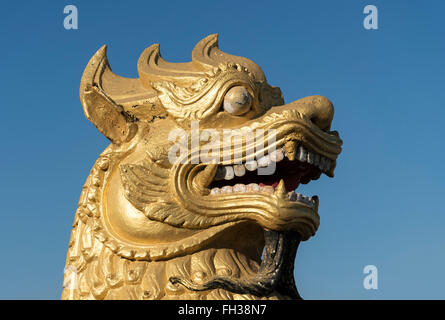Chinthe statue at Kuthodaw Pagoda, Mandalay, Burma (Myanmar Stock Photo ...