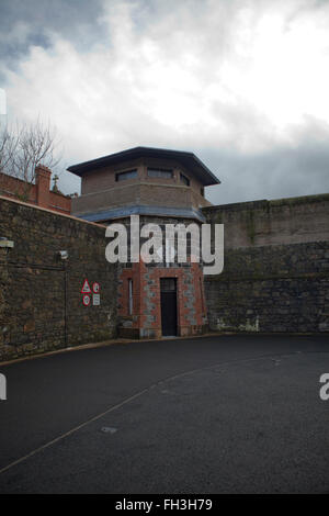 Belfast, UK. 21st February 2016. Crumlin Road Gaol look out tower Stock Photo