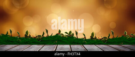 Composite image of digitally generated grey wooden planks Stock Photo