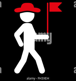 Guy Flag Guide Icon Stock Photo - Alamy