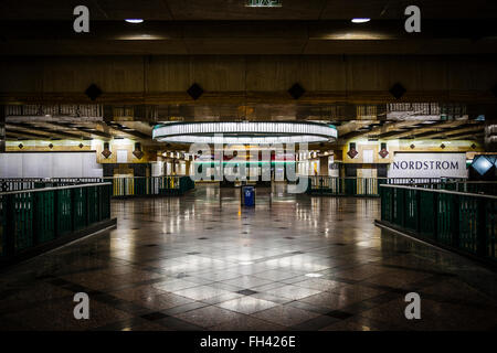 Seattle underground metro station Stock Photo