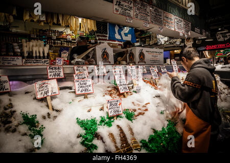 Seattle's Pike Place Market, Washington State Stock Photo