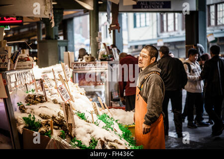 Seattle's Pike Place Market, Washington State Stock Photo