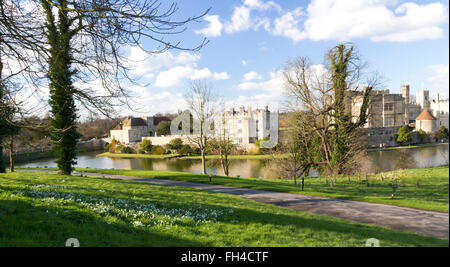 Photograph of Leeds Castle taken in February 2016 and submitted for editorial use only Stock Photo