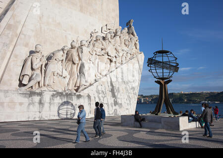 Portugal, Lisbon, Belem, Monument to the Discoveries (Padrao dos Descobrimentos), city landmark Stock Photo