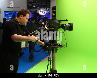 Green Screen at BVE (Broadcast and Video Expo) 2016 in London Stock Photo