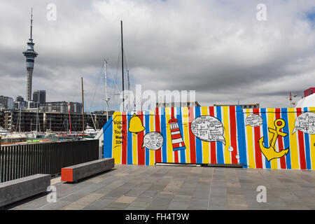 AUCKLAND, NEW ZEALAND November 24 2014: Front of the CBD of Auckland. Stock Photo