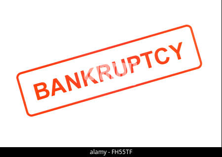 Bankruptcy Rubber Stamp Stock Photo