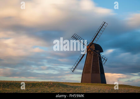Sunset at Beacon Mill in Rottingdean village, East Sussex, England. Stock Photo