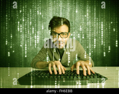 Online hacking in progress concept Stock Photo