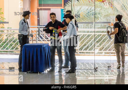 Security is high for shoppers at Asia's largest shopping complex Mall of Asia barangay, Bay City, Pasay,Philippines Stock Photo