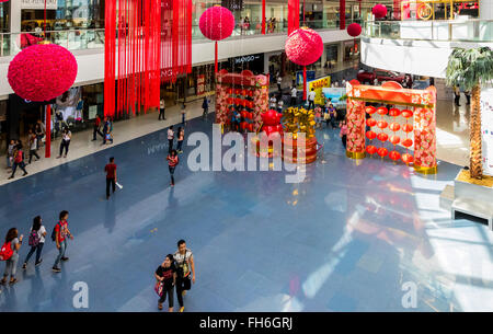 Shoppers at biggest shopping complex Mall of Asia Barangay, Bay City, Pasay,Philippines, Stock Photo