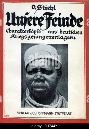 Rasist Propaganda - German Nazi Propaganda Poster - WWII - German Nazi Propaganda Poster - WWII Stock Photo