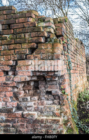 Old crumbling brick structure. Stock Photo
