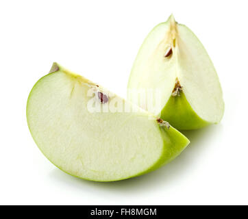 Apple slices isolated on white background Stock Photo