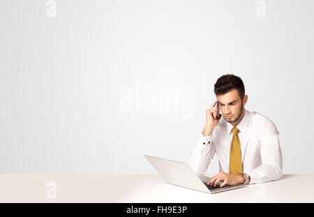 Business man with white background Stock Photo