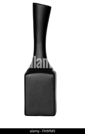 Black vase isolated on white Stock Photo