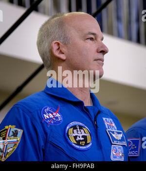 Star City, Russia. 24th February, 2016. International Space Station Expedition 47 prime crew member American astronaut Jeff Williams during Soyuz qualification exams at the Gagarin Cosmonaut Training Center February 24, 2016 in Star City, Russia. Stock Photo