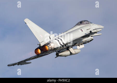Royal Air Force (RAF) Eurofighter EF-2000 Typhoon multirole fighter aircraft ZK308 Stock Photo