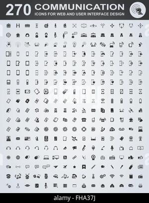 Communication icon set Stock Vector