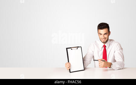 Business man with white background Stock Photo