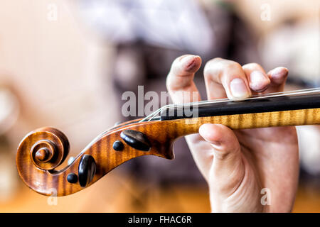 Playing the violin Stock Photo