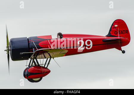 Travel Air Type R Mystery Ship replica. The Type R 'Mystery Ships' were a series of low-wing racing airplanes built from 1928 Stock Photo