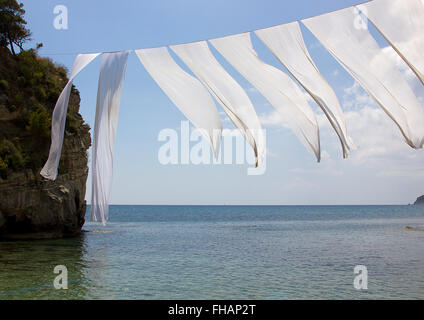 A View from a Beach out to Sea Stock Photo