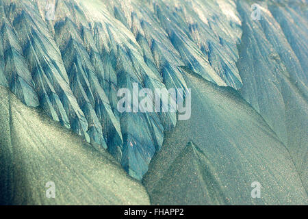 Ice Formation on Car Window, Ice Formation on Glass Stock Photo