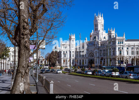 The City Hall of Madrid or the former Palace of Communications, Madrid, Spain Stock Photo