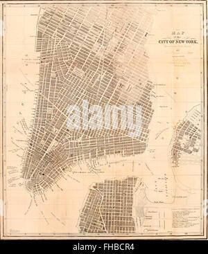 A picture of New York in 1850 - with a short account of places in its vicinity - designed as a guide to citizens and strangers; with numerous engravings, and a map of the city (1846) Stock Photo