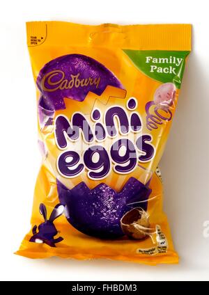 A family pack of Cadbury's mini eggs Stock Photo