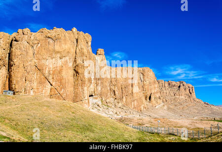 View of Naqsh-e Rustam necropolis in Iran Stock Photo