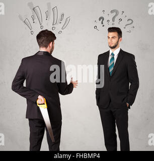 Ruthless business handshake Stock Photo